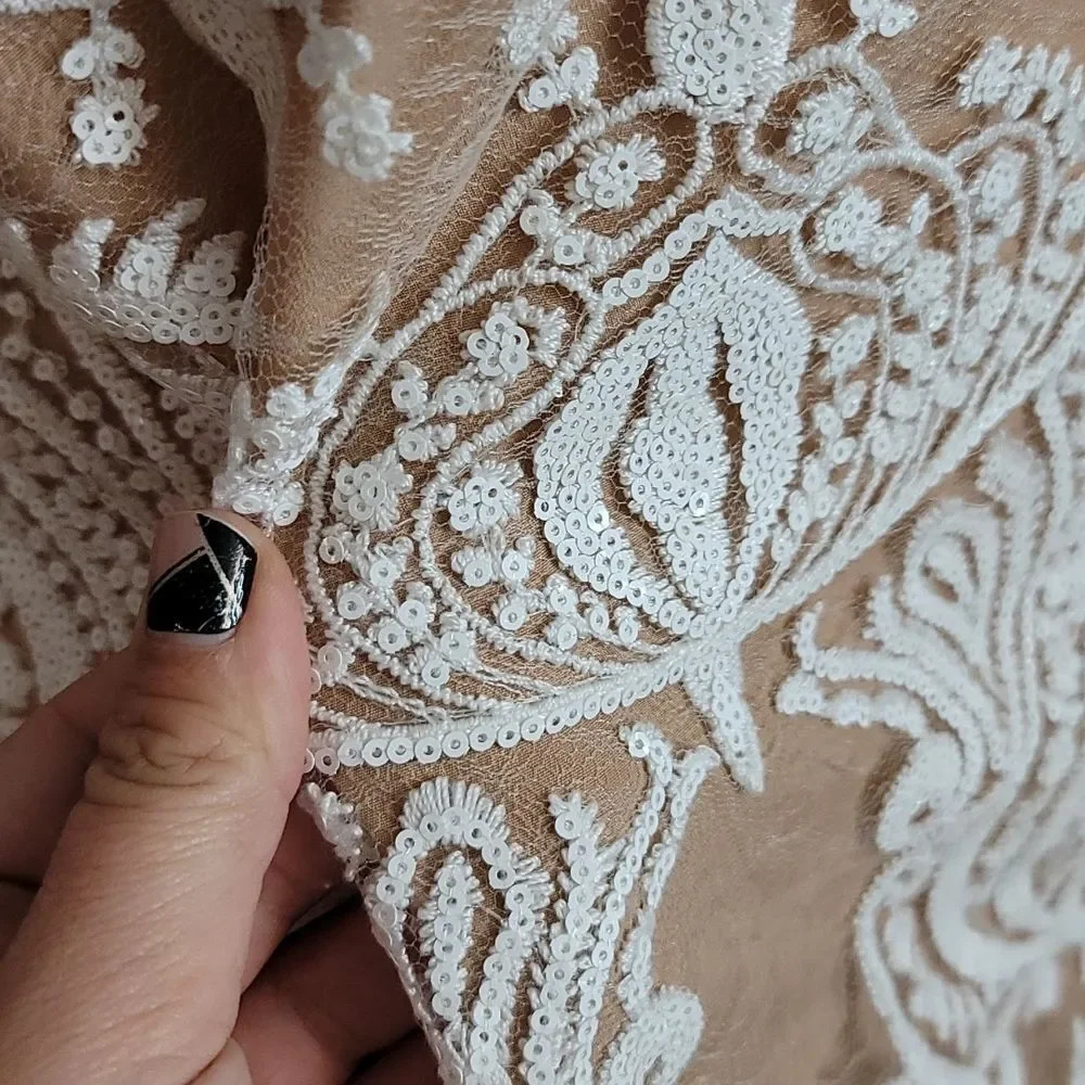 Free People Night Shimmer Minidress in Ivory - Picture 9 of 13